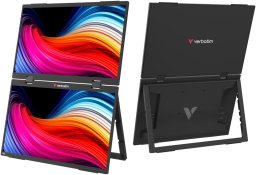 Monitor Verbatim Przenośny podwójny monitor Verbatim Essentials 15,6" FHD czarny 32403