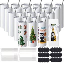 24 Kubki do Sublimacji ze Stali Nierdzewnej