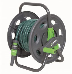 Przenośny bęben na wąż ogrodowy RIBIMEX z pełnym wyposażeniem