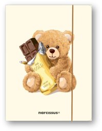 Cetus-Bis Teczka A4+ z gumką Teddies&Miś z czekoladą