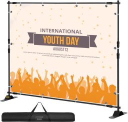 STOJAK STELAŻ REGULOWANY NA BANER Statyw do tła 240 x 240 cm