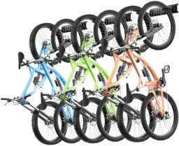 Stojak na rowery ścienny Uchwyt 6 rowerów + 5 kasków 162,5 cm