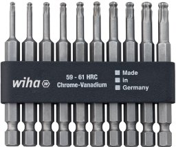 Wiha 32804 Bitsæt 10 dele Torx Kuglehoved