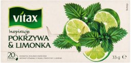 Vitax Herbata VITAX Inspiracje, pokrzywa i limonka, 20 torebek
