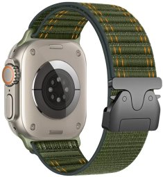 Beline Pasek Beline Woven Nylon Diagonal Style Parachute do Apple Watch 42/44/45/49mm zielony