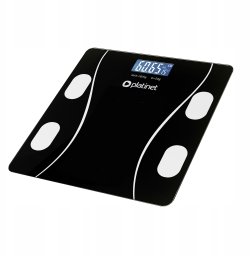 PLATINET WAGA BATHROOM SMART BODY SCALE 180KG 26X26CM WITH APP BLUETOOTH BLACK 46021
