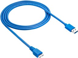 Kabel USB Akyga AK-USB-13 USB 3.0 USB A - micro B 1.8 m Niebieski