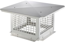 Osłona komina 30x30 cm - stal nierdzewna 304 - łatwy montaż stabilna