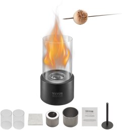 Biokominek kominek wolnostojący na taras stół szyba ogrodowy stojący 28.5cm