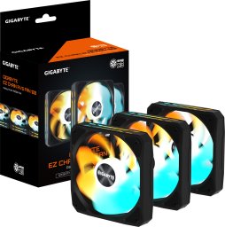 GIGABYTE ventilátor EZ CHAIN RVS FAN 3-PACK, 3x120mm, černá