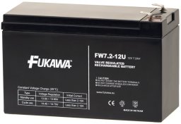 Fukawa Baterie - FUKAWA FW 7,2-12 F2U (12V/7,2 Ah - Faston 250), złącze - 6.3mm, żywotność 5let