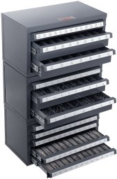 Organizer wierteł 3+5 szuflad 1,5 mm - 12,7 mm stojak do warsztatu