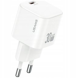Ładowarka Usams Ładowarka sieciowa USAMS JO Series CC262 30W USB-C + kabel USB-C/USB-C 1m biały