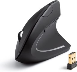 ANKER A7852 kabellose vertikale 2.4G ergonomische Maus mit Nano USB-Dongle Vor/Zurck-Tasten (2x AAA Batt. nicht enthalten)