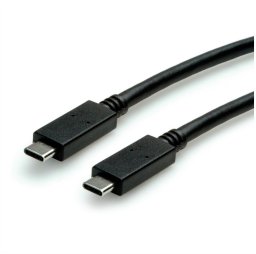 Kabel USB Roline USB-C - USB-C 0.5 m Czarny (11.02.9056)