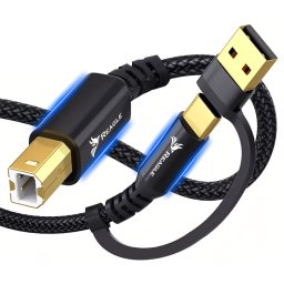 Kabel USB Reagle USB-B - USB-C + USB-A 5 m Czarny