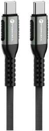 Kabel USB ForCell USB-C - USB-C 0.25 m Czarny