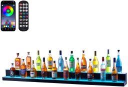 Podświetlana Półka na Butelki LED 183 cm Zdalne Sterowanie