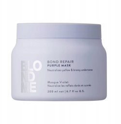 SCHWARZKOPF PROFESSIONAL_BlondMe Bond Repair Purple Mask neutralizująca maska do włosów siwych i blond 200ml