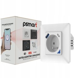 Schneider Electric T400U PSMART Smart gniazdo białe Wi-Fi TUYA pomiar USB+USB-C