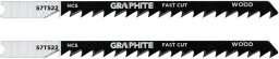 Graphite Brzeszczot do wyrzynarki, 6 TPI, HCS, uchwyt typu U, 2 szt., cięcie krzywoliniowe, szybkie cięcie