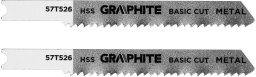 Graphite Brzeszczot do wyrzynarki, 12 TPI, HSS, uchwyt typu U, 2 szt.
