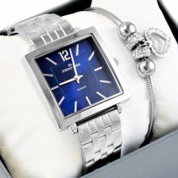 Zestaw damski zegarek Jordan Kerr P9010 srebrny z bransoletką