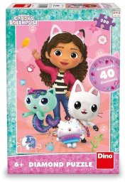 Puzzle 200 z diamencikami, Koci Domek Gabi