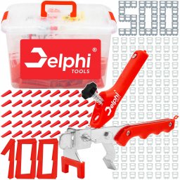 SYSTEM POZIOMOWANIA PŁYTEK ZESTAW 500x KLIPSY 1,5mm 100x KLINY SZCZYPCE