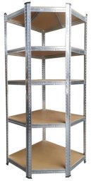 Kampinė sandėliavimo lentyna, 180x70x70x40cm, 175kg