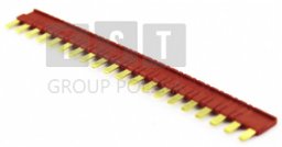 Finder Mostek grzebieniowy 20-torowy 36A 250V czerwony do zacisków A1 lub A2 093.20.1