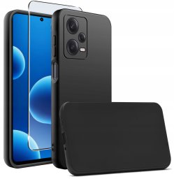 krainaGSM Etui do Xiaomi Redmi Note 12 5G |Poco X5 5G Gumowe Matowe Silikon +SZKŁO