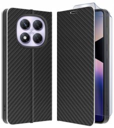 ETUI do Xiaomi Redmi Note 14 Pro| Pro+ 5G |CARBON PORTFEL BOOK TOKRA +FOLIA