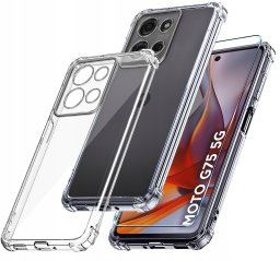 krainaGSM Etui do Motorola Moto G75 5G ANTI-SHOCK CLEAR CASE + Szkło OCHRONNE 9H