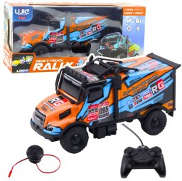 LeanToys Samochód Ciężarowy Zdalnie Sterowany RC Pomarańczowy Niebieski LEAN Toys