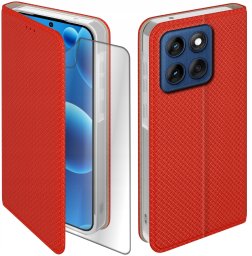 krainaGSM Etui z klapką do Motorola Edge 60 | 60 Fusion Zamykane Futerał + Folia