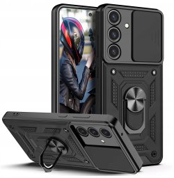krainaGSM Etui do Samsung Galaxy S24 PANCERNE SLIDE RING PLECKI CASE + SZKŁO 9H