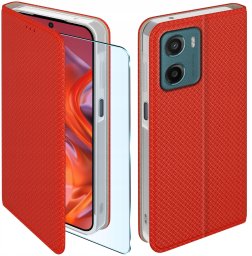 krainaGSM Etui z klapką do Motorola Moto G05 | E15 Zamykane Futerał + Szkło