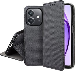 krainaGSM Etui do Oppo A40 | A40M SMART MAGNET CASE PORTFEL + SZKŁO 9H