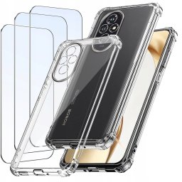 krainaGSM ZESTAW Etui do Honor 200 5G ANTI-SHOCK WZMACNIANE 3X SZKŁO