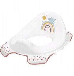 OKT Kids Tualetes macibu sedeklitis ar pretslides funkciju Ewa "Rainbow" 30x40x15cm balts 4052396093148