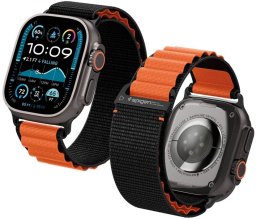 Spigen Pasek Spigen WBF1 Band do Apple Watch 6/7/8/9/10/SE/Ultra 1/2 44/45/46/49mm Black/orange