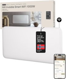 Mill Invisible Smart WiFi Heater | PA1000WIFI4 | Panel Heater | 1000 W | Suitable for rooms up to 12-16 m² | White | IPX4