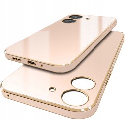 Etui do Xiaomi Redmi 13C | Poco C65 GOLDEDGE CASE + Szkło 9H