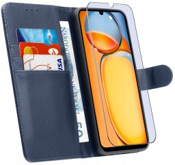 ETUI do Xiaomi Redmi 13C 4G|5G | SKÓRZANE PORTFEL BOOK TOKRA CASE + SZKŁO