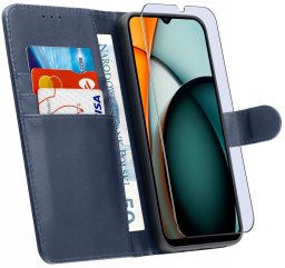 krainaGSM ETUI do Xiaomi Redmi A3 4G |SKÓRZANE PORTFEL BOOK TOKRA CASE CLASSIC +SZKŁO