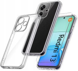 Etui do Xiaomi Redmi 13 4G WZMACNIANE 360 CLEAR + Szkło 9H