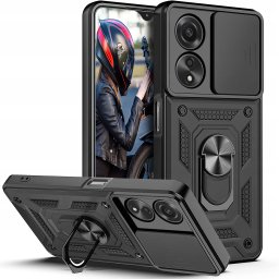 krainaGSM Etui do Oppo A78 5G | A58 5G PANCERNE SLIDE RING CASE + SZKŁO 9H