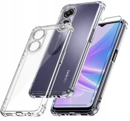 krainaGSM Etui do Oppo A78 5G| A58 5G ANTI-SHOCK CLEAR CASE + Szkło OCHRONNE 9H