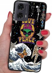 krainaGSM Etui do Motorola Moto G24 | G24 POWER | G04 CASE WZORY MATT PLECKI + SZKŁO